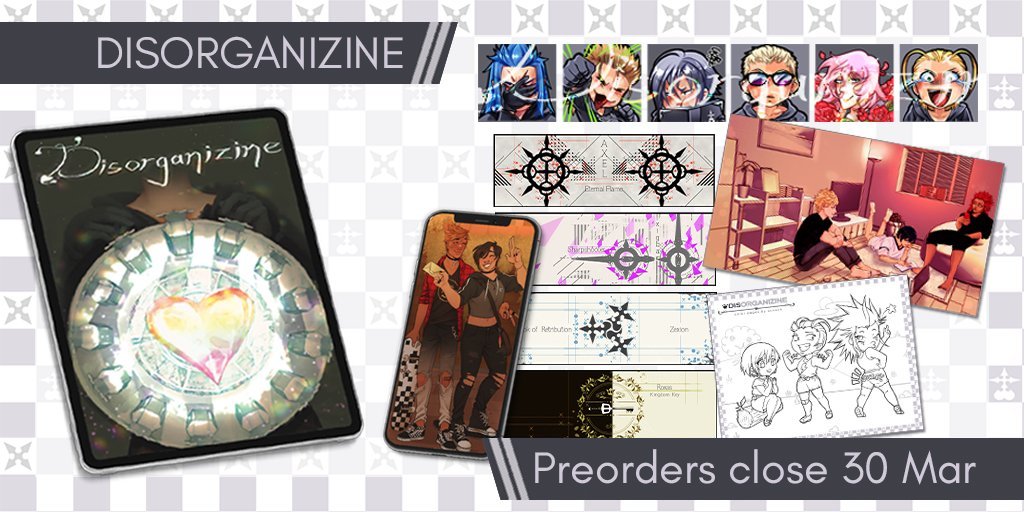 Disorganizine's tweet photo. ❦ Only 30 hours left to preorder your copy of DISorganizine !
➡️https://t.co/IEnwxk4H7g
#org13 #orgxiii #organizationxiii #kingdomhearts #organization13 https://t.co/HnX5rPkKOJ