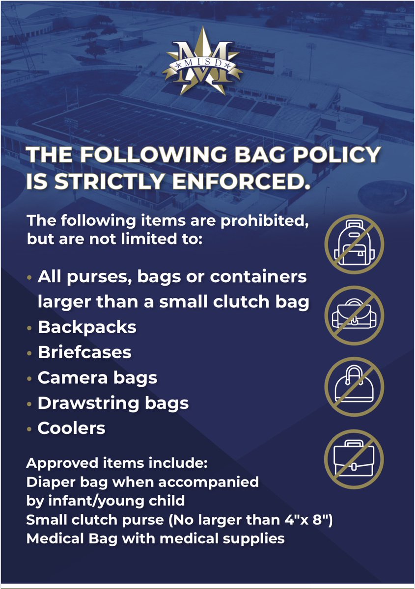 UWPSoccer's tweet photo. Mesquite ISD has a bag policy that fans will need to adhere by.

TICKETS should be purchased through the following link on the day of the game: https://t.co/k4KSDMKBNp https://t.co/v6reP5o7zH