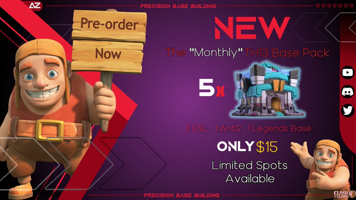 Introducing our first base pack: 

"Monthly" 
1 Legends
1 Anti 2
3 ESL

Spots are limited so, order now to make sure you have your base pack reserved!