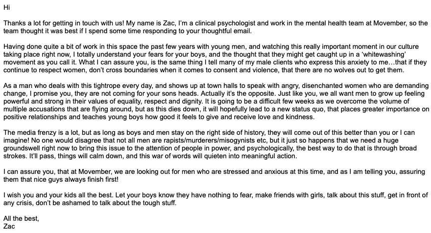 zacseidler's tweet image. I&apos;ve received a lot of emails from parents worried about their boys in the current cultural climate. Worried about being &apos;whitewashed&apos; as violent, sexual predators &amp;amp; &apos;fed to the wolves&apos;. I&apos;ve thought hard about how to alleviate anxiety but empower for change. Here is my response: