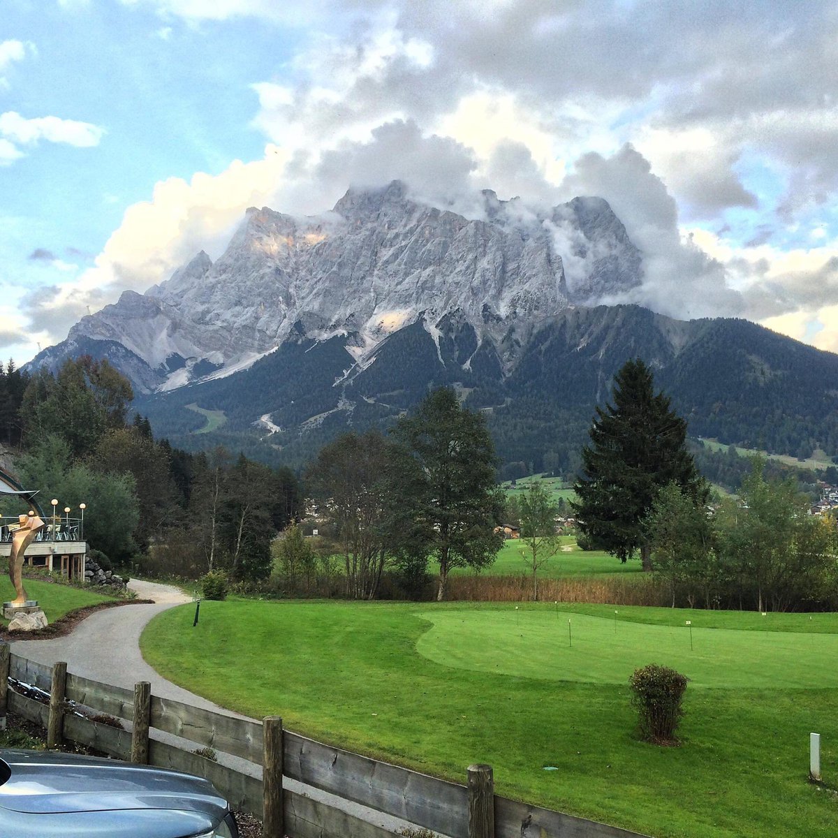Shook__One's tweet photo. This was my backyard in #Bavaria #Germany #zugspitz highest point in Germany but this was on the Austria side. https://t.co/Iajd1rpRwD