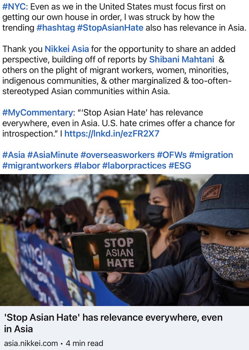 CurtisSChin's tweet image. Tweeps, take 4 minutes &amp;amp; have a read.
#MyCommentary in the @nikkeiasia at one point was in the top1% for engagement on LinkedIn. Here’s the @linkedin link: linkedin.com/posts/curtis-s… 

#Asia #Africa #USA #Australia #Europe #Americas #StrongerTogether 
#StopAsianHate