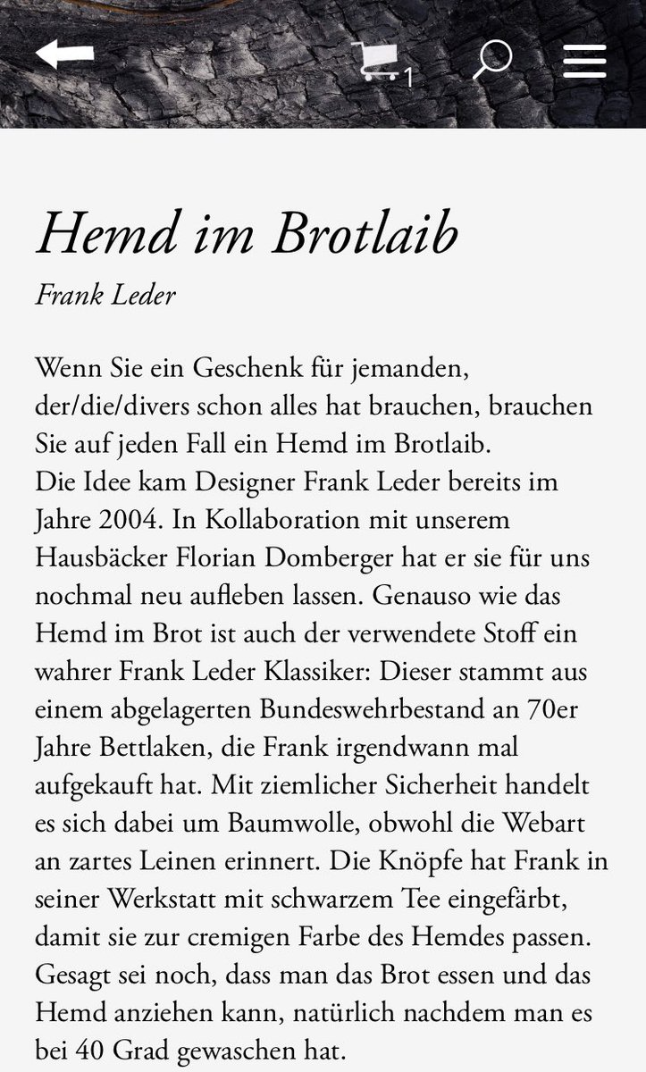 kscheib's tweet photo. I was today years old when I learned that in Berlin, for a mere 470€, you can buy a men‘s shirt baked into a giant loaf of bread. https://t.co/292UyrTFd3