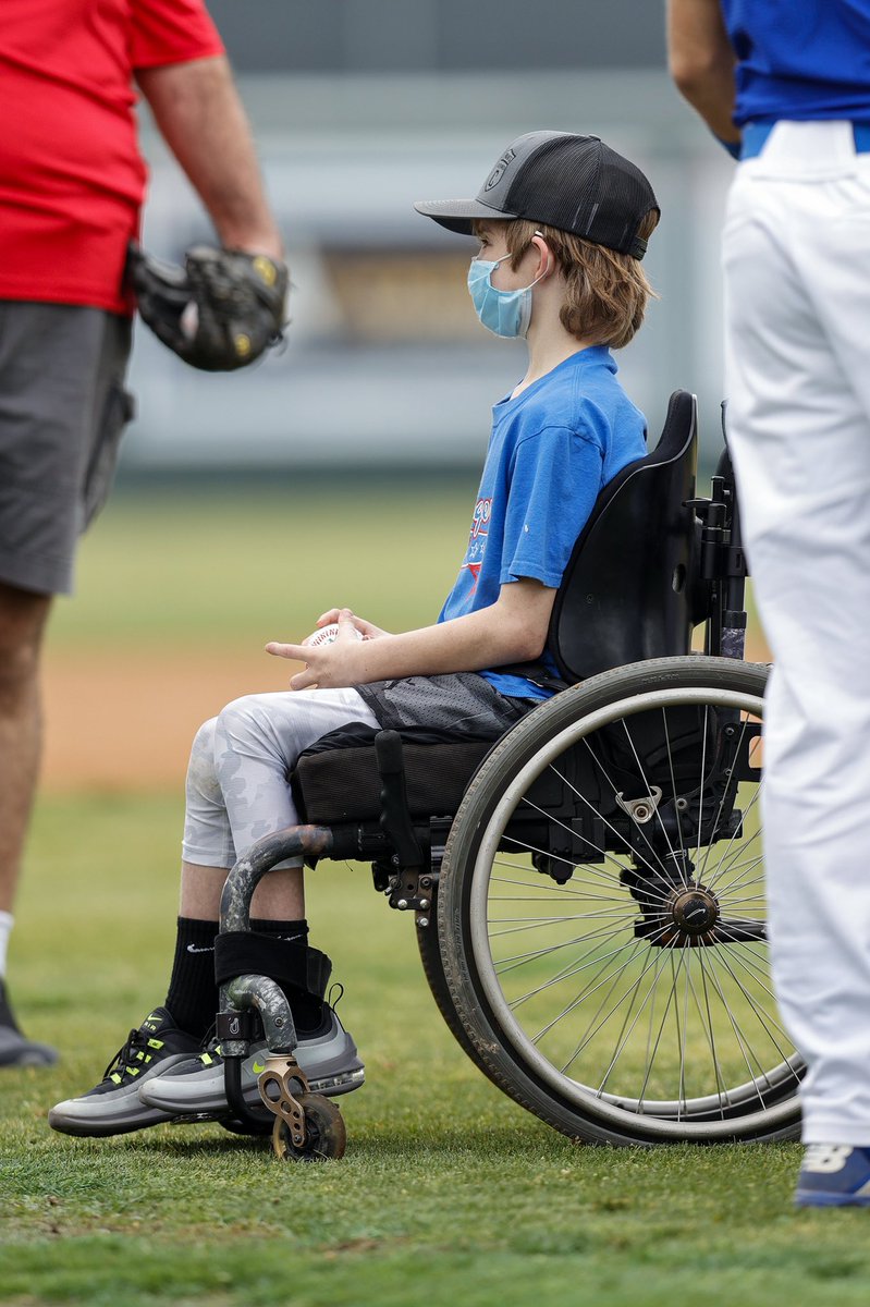 MidwayBsball's tweet photo. Games will be played, 7 innings will  come &amp; go, the scoreboard will eventually be turned off when we go home. The 30 min. we got to spend with the Challenger L on Sat. will be remembered forever &amp; the impact was huge, on all of us. Thank U Challenger League! We are pointing at u https://t.co/8ZCwjiej2l