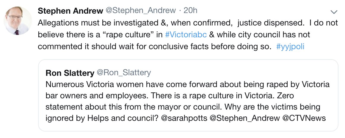 The *chief of police* in #yyj was blocked from ever being a police officer again due to multiple instances of harassment and misconduct. People tend to have short memories about this kind of thing. #policing