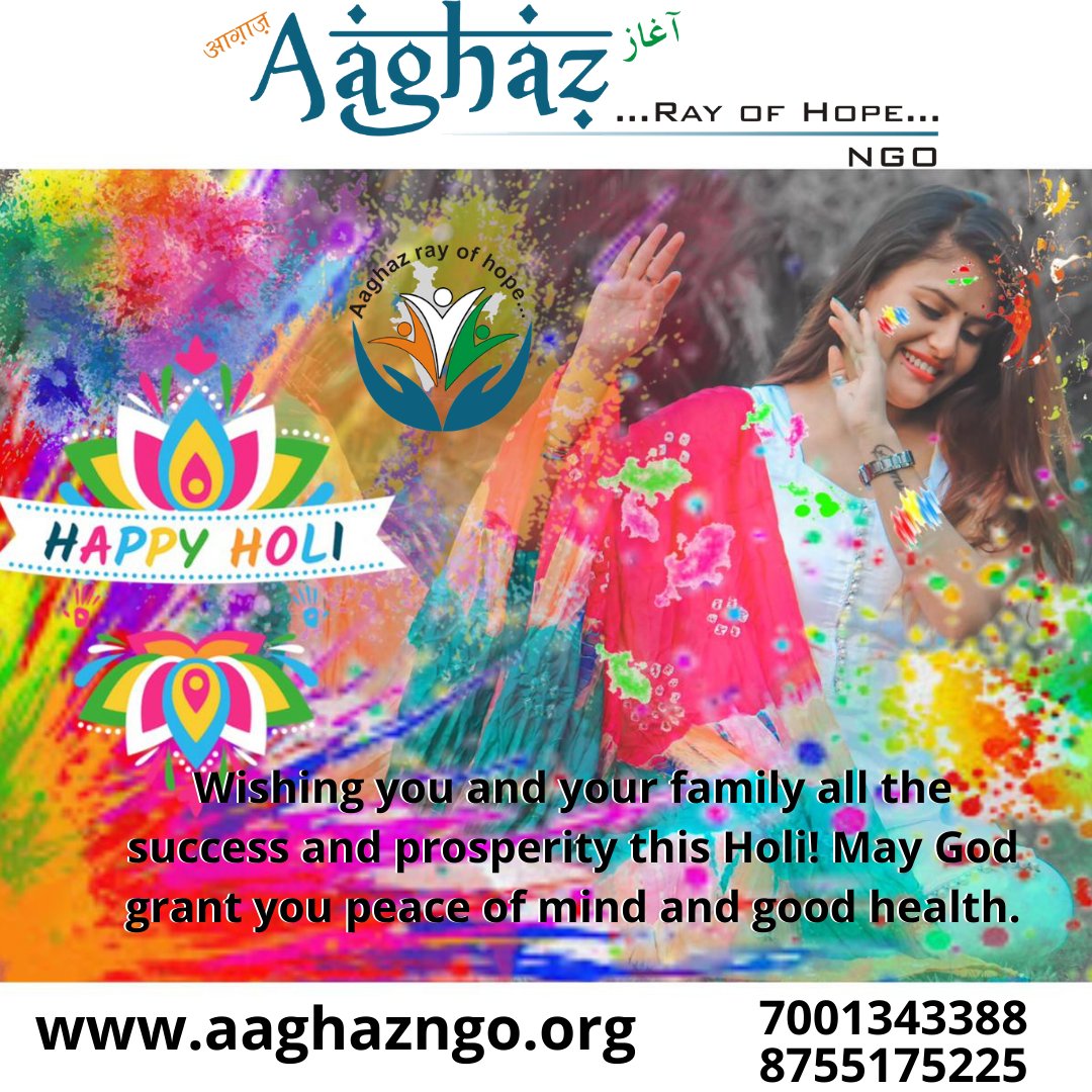 AbreedAshraf's tweet photo. #happyholi2021
#Join_Hands_With_AAGHAZ_RAY_OF_HOPE_NGO 
@ngoAAGHAZ https://t.co/d13H7zjqNR