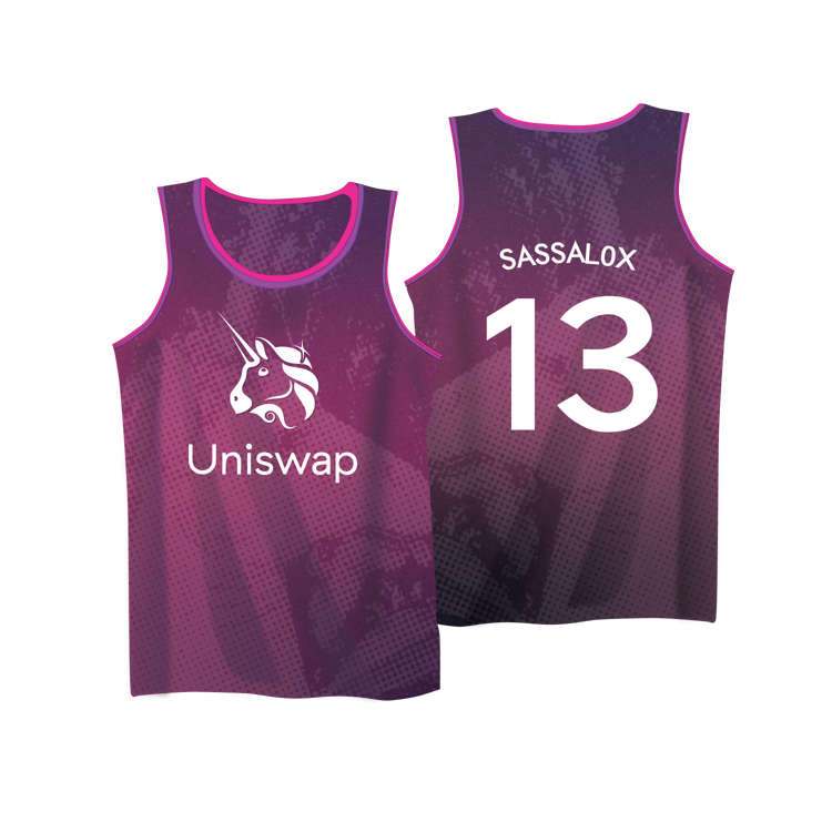 crypto_jerseys's tweet photo. @sassal0x UNI or SUSHI, which team are you on? https://t.co/8A5UlMrSzK
