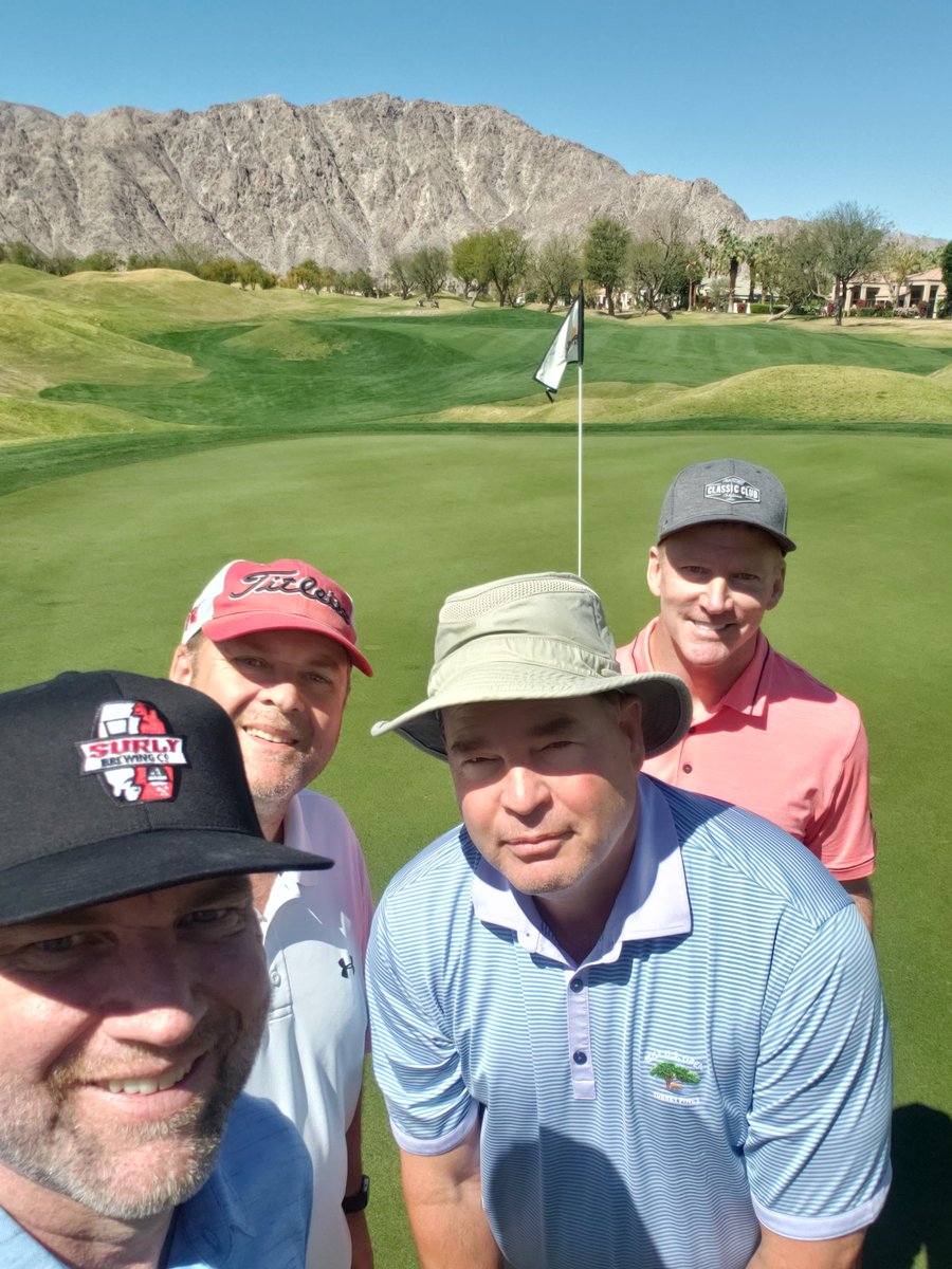 csundquist34's tweet photo. Great golf buddy trip. Indian Wells (Celebrity and Players), PGA West, Desert Willow (Mountain and Firecliff), Classic Club https://t.co/WNbyowGMGh