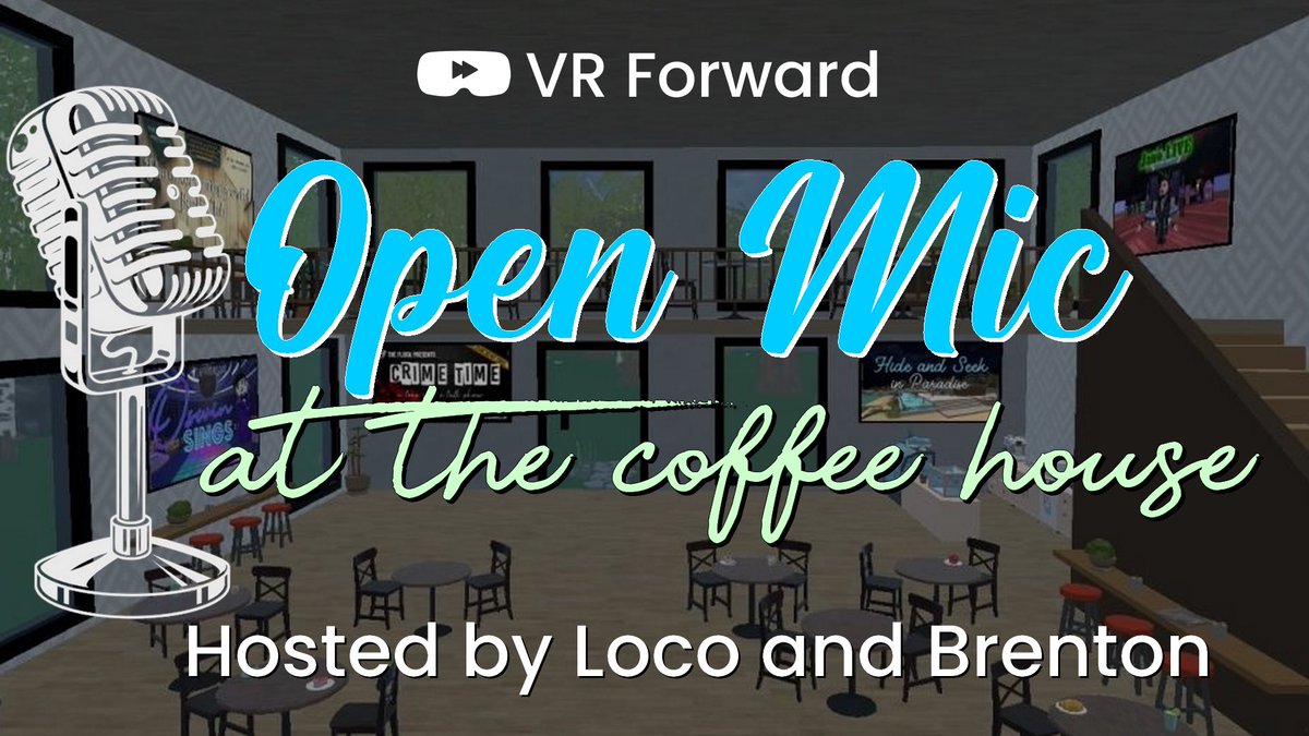 Vr_Forward's tweet photo. Sunday’s are for open mics at the Coffee House! See you there 8-10pm est only in @AltspaceVR
#altspace #altspacevr #vrforward #openmic #coffeehouse #sundayfunday https://t.co/RVEiUXwUIv