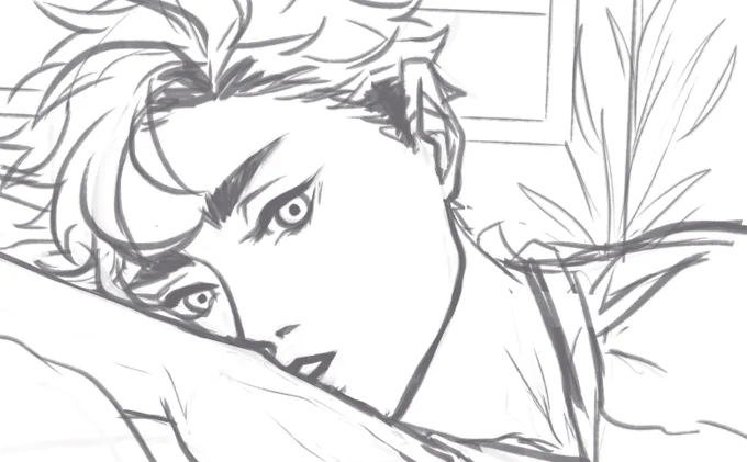 who's he looking at? hmm 