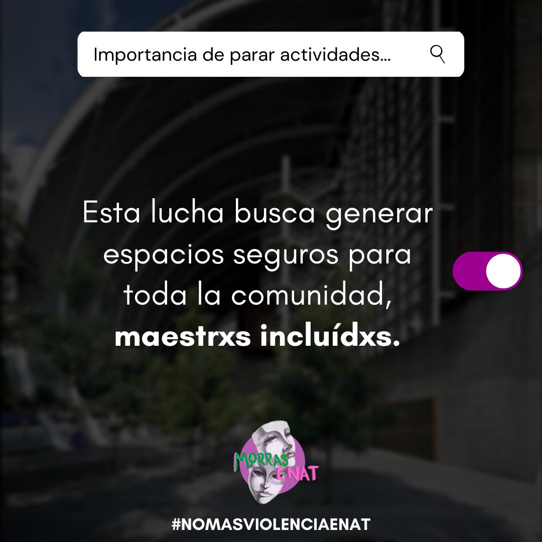 🟣 #MORRASENAT 
 ¿Eres maestrx y no sabes cómo apoyar a tus alumnas? 
#nomasviolenciaenat