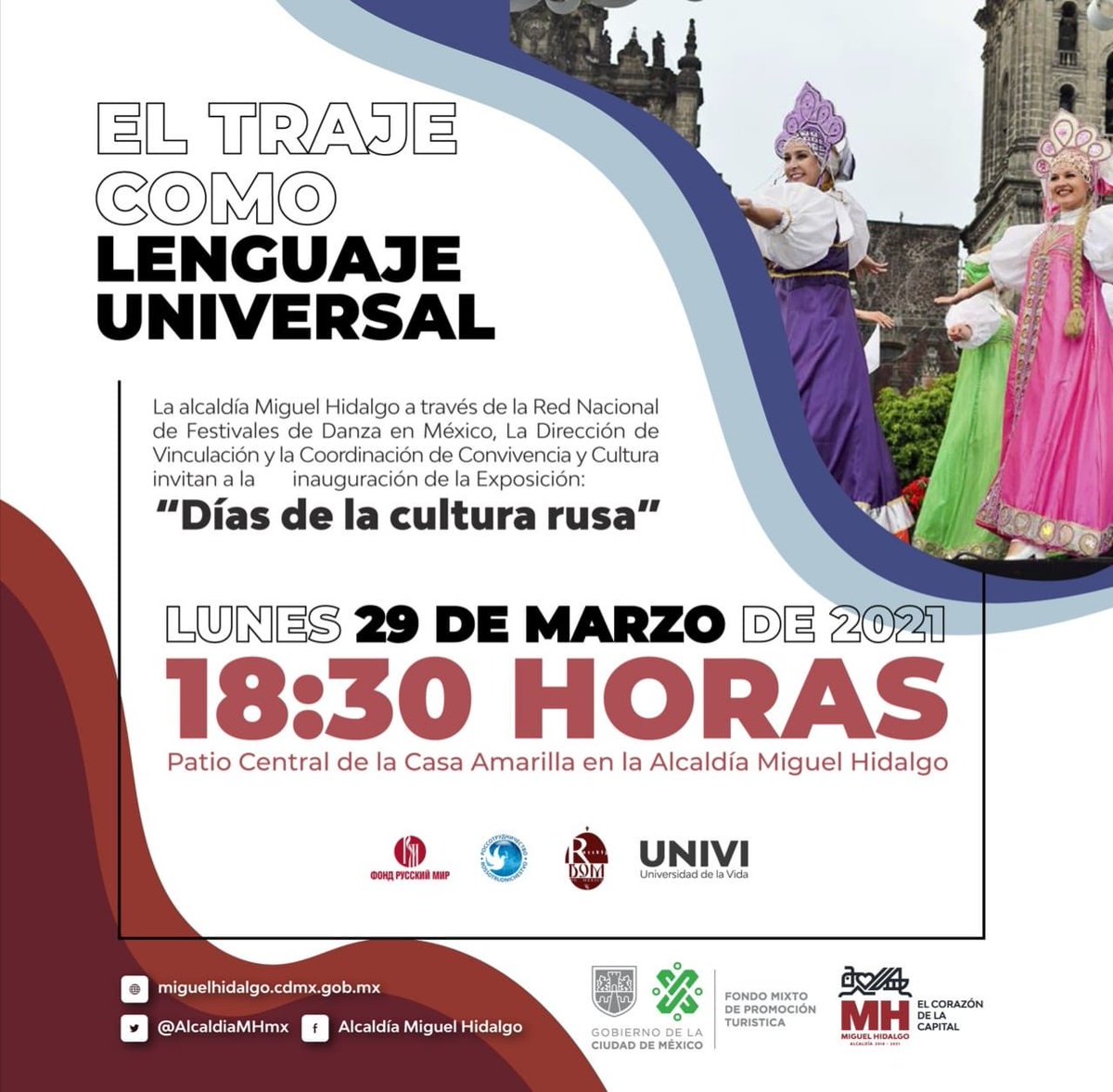 LaraPaola1's tweet photo. No te pierdas los “Días de la Cultura Rusa” una experiencia cultural que te va a gustar !  🇷🇺 🇲🇽 @AlcaldiaMHmx #RusskiyDom @fmpt_cdmx https://t.co/qOSe39h83a