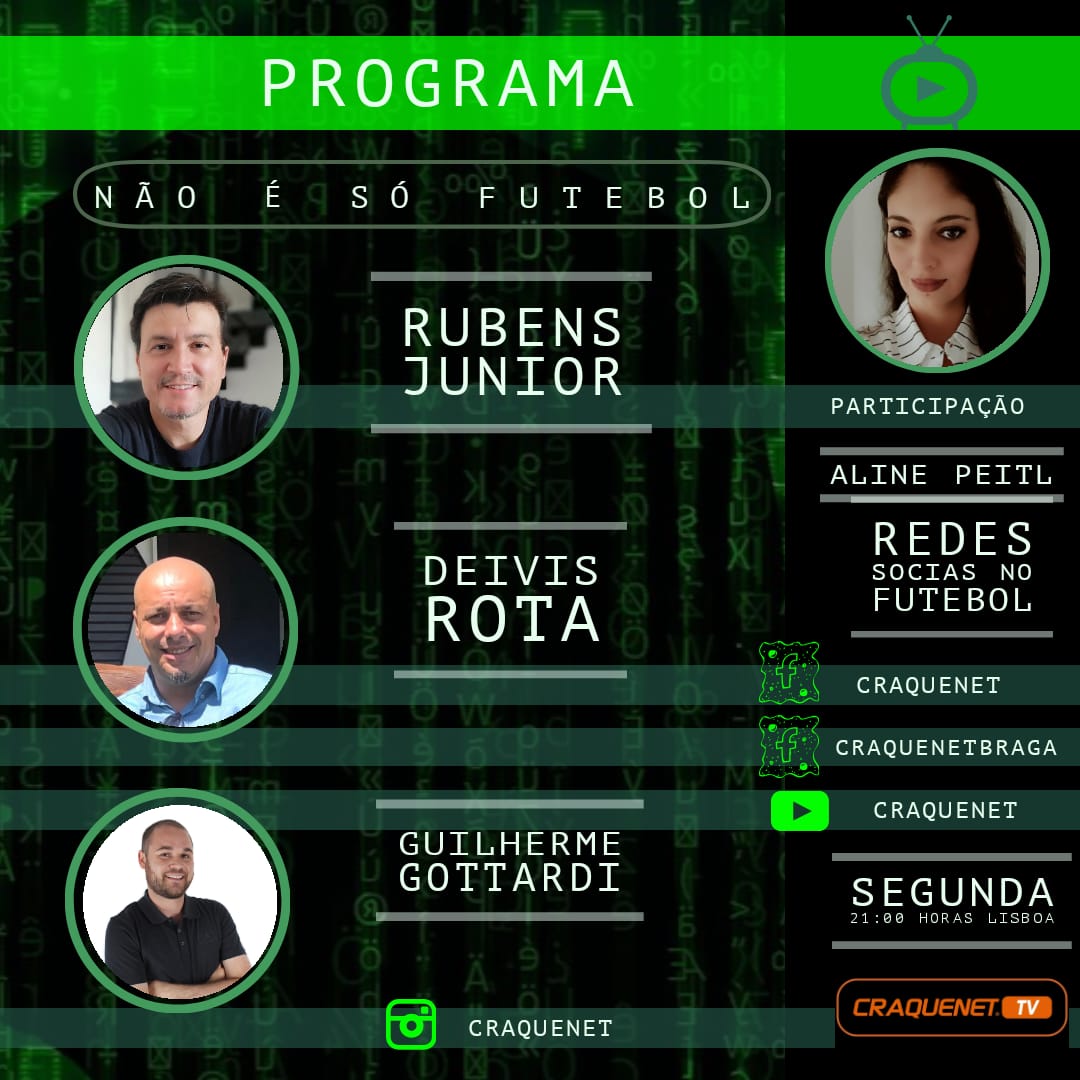 AlinePeitl's tweet photo. Uma honra ser convidada para participar do programa da Craquenet, convite do meu grande amigo Rubens Jr!! ⚽️🥅
Amanhã (2ª feira) e o bate-papo será sobre "REDES SOCIAIS NO FUTEBOL".
17h 🇧🇷
21h 🇵🇹
@Craquenet
#jornalismoesportivo #gestaodefutebol #gestaodeimagem https://t.co/iv2YqPOfVa