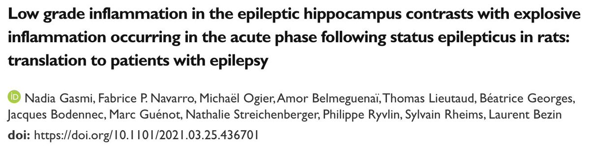 NadiaGasmi's tweet photo. Excited to share this first preprint from my thesis work! If you've ever wondered about the level of inflammation in the epileptic brain, check this out! Thread below👇
#neuroinflammation #epilepsy 

https://t.co/UUjhUklAlG

1/6 https://t.co/ptI4Ycx4ZM