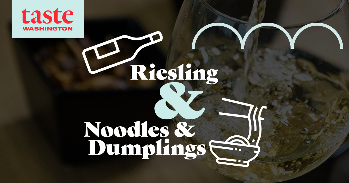 Bad news: the final week of #TasteWA starts tomorrow. Good news: the stellar pairing is Riesling & Noodles and Dumplings! 🍜 🥟
