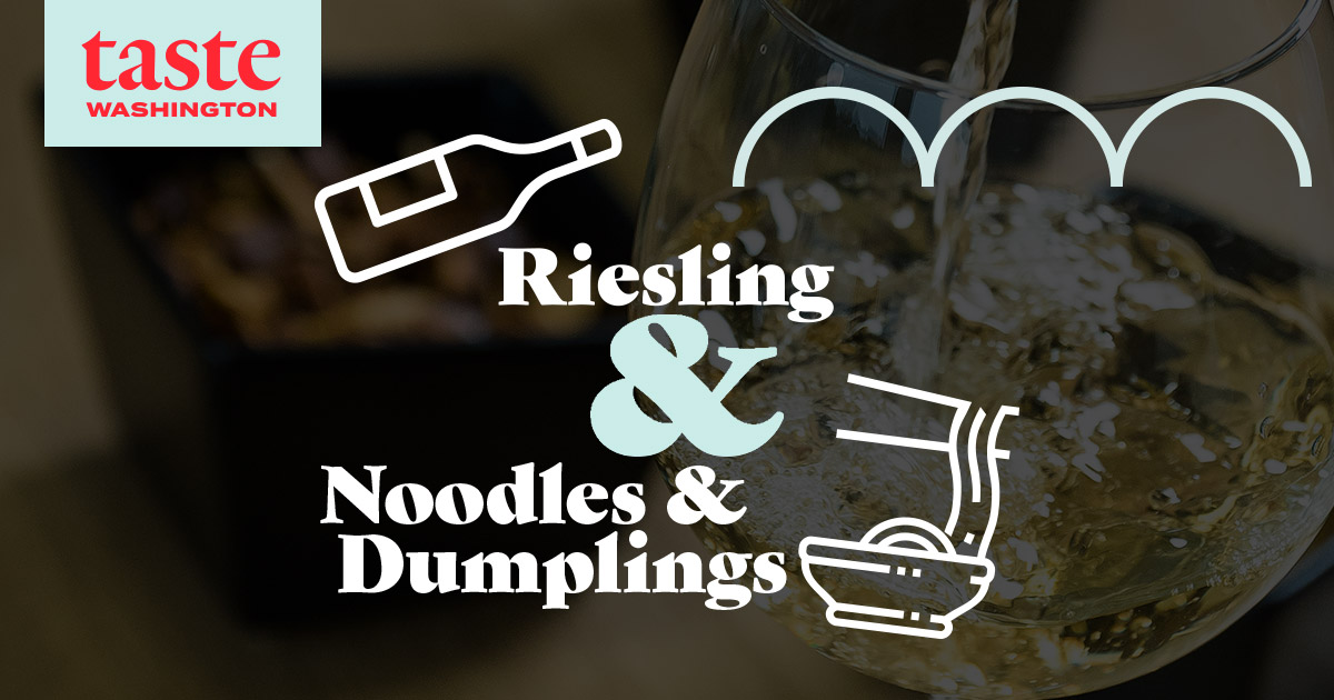 Bad news: the final week of #TasteWA starts tomorrow. 
Good news: the stellar pairing is Riesling &amp; Noodles and Dumplings! 🍜 🥟