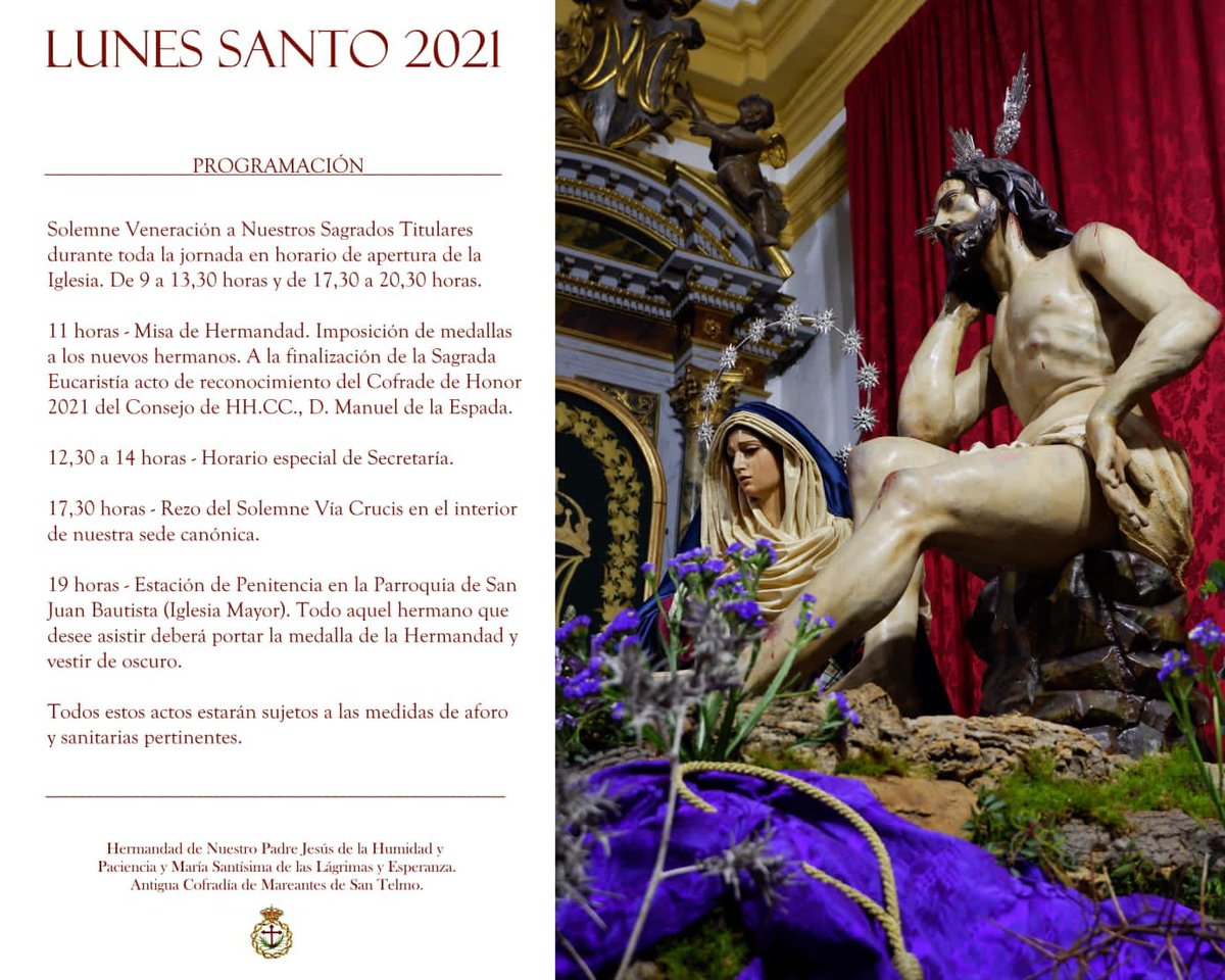 Programación LUNES SANTO 2021
