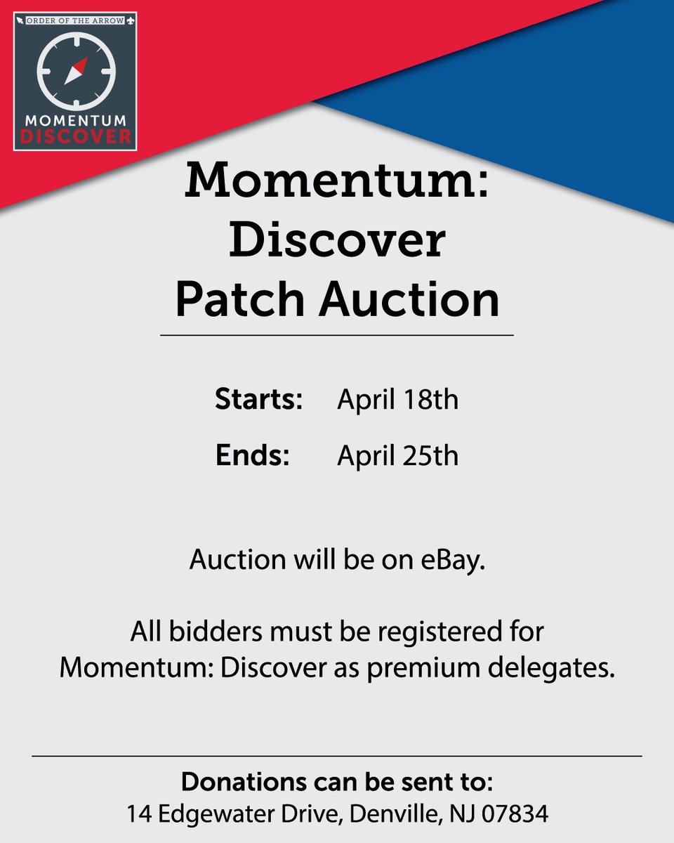 DONATE: Looking to organize your patch collection? Consider donating some patches to the auction! More information in the flyer in this post (2/3)