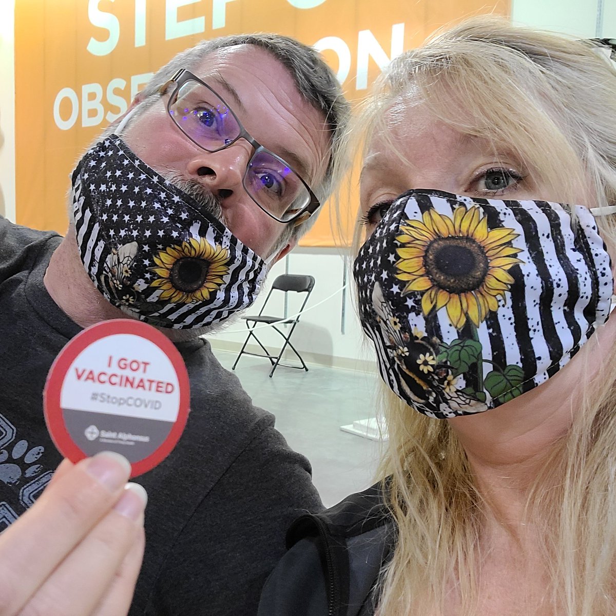 Wadapatch's tweet photo. Okay, we did it yesterday. We had tingling in our arms and a metallic taste in our mouths... And we had this strange craving for brains. But other than that, we were okay. #Pfizer is what we got. #covidvacccine Today we had no side effects. 😉💉 https://t.co/gaTSktZG4v