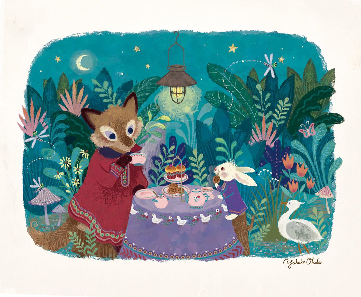 「#春の創作クラスタフォロー祭り
こんな絵を描いています!
 春ですね? 」|おおでゆかこ - イラストレーター 絵本作家のイラスト