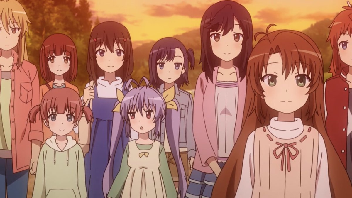 ゆき のんのんびより のんすとっぷ 12話の感想 みんなで遊んだあと しおりちゃんの家にいったら しおりちゃんのお母さんのお腹の子が産まれそうになってました そのあと無事に女の子を出産してました そして しおりちゃんが小学生になってました