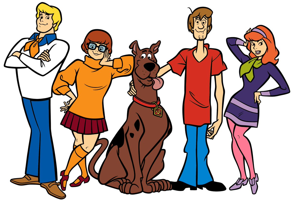 Different generations of Scooby gangs as their cyber selves! #scoobydoohist...