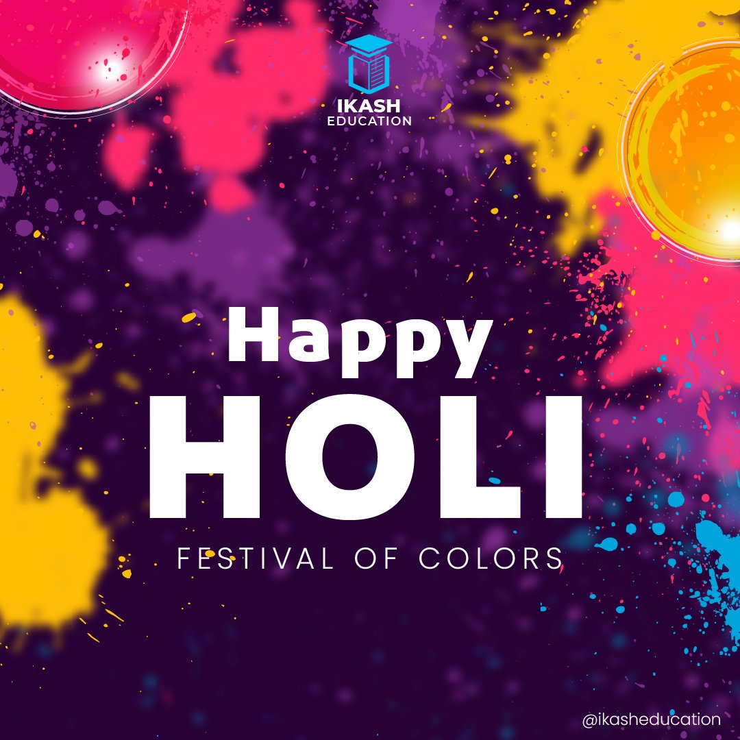 ikasheducation's tweet photo. Happy holi, may this holi bring joy and happiness in your life. https://t.co/xgu8SAAjNh