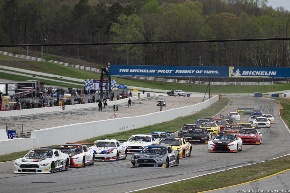 TeamSLRinsider's tweet photo. Checkered flag from @roadatlanta. @sam_mayer_ brought it home P2, @connormosack P4 &amp; @scottlagasse P7.

#GoTransAm https://t.co/yVajtAIanr