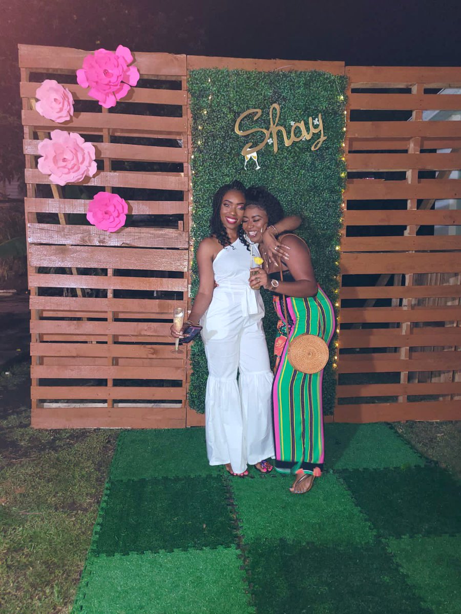 tuned2Shay's tweet photo. I hope to be this happy for the rest of my life. I know I deserve it and more. #backyardbrunch #diybackdrop  #20ate https://t.co/ie4PQacI0N