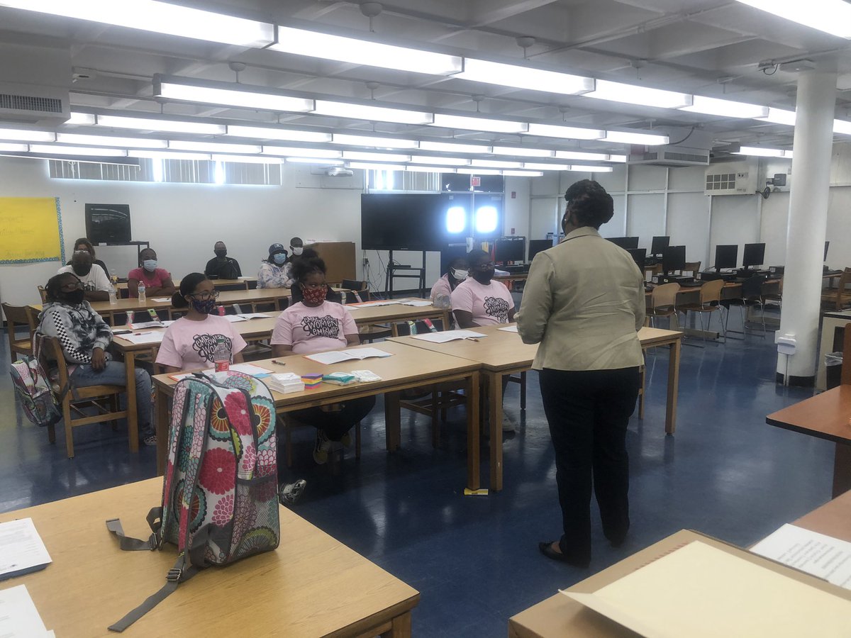 This is Adams. #Empowerher @LanitaLucas08 leading a group of highly selected young ladies along with mentors in the community. Our Chief of @TransformHCPS Ms. McRae is mentoring too. We are so excited for this lifelong partnership. ☺️