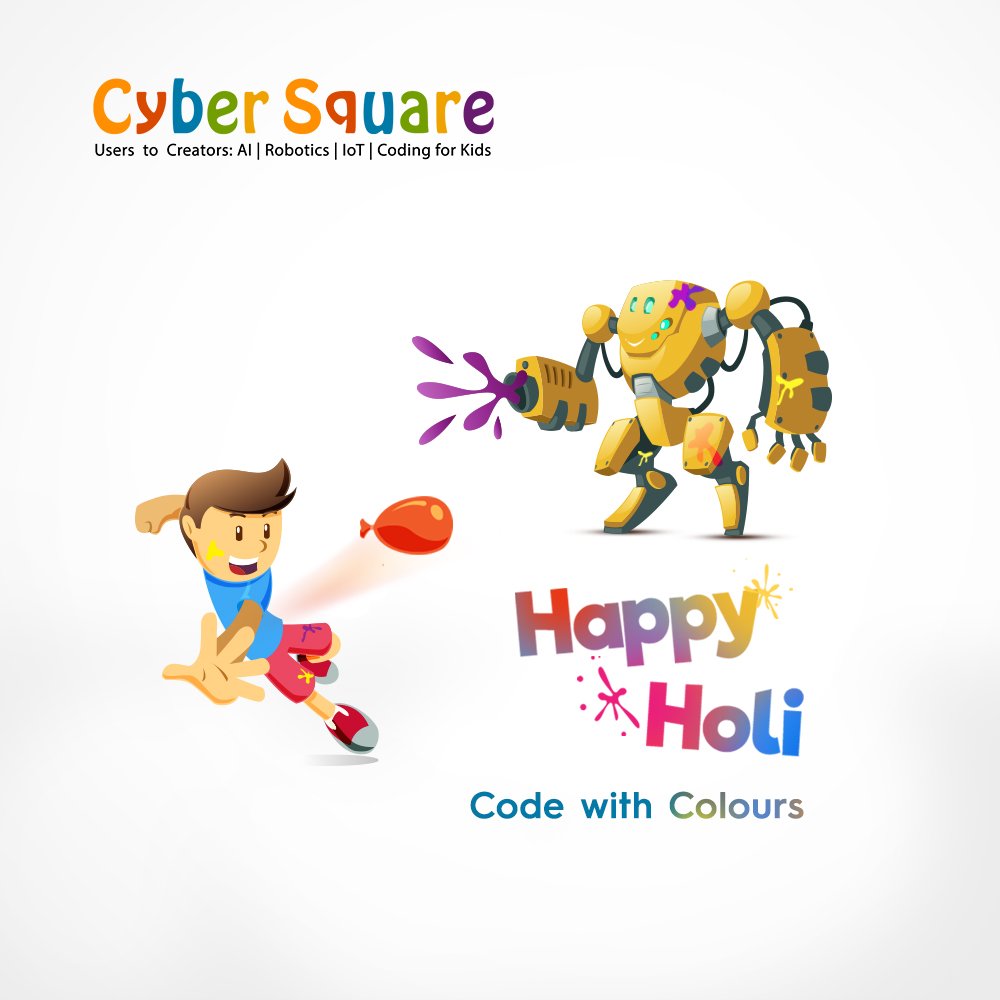 JoinCyberSquare's tweet image. Let’s help our little ones code this Holi with colors of creativity, innovation, and curiosity.
#codingforkid #cybersquare