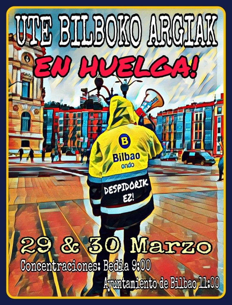 Comenzamos nuestras reivindicaciones, hoy y mañana  la ciudad de Bilbao dejará de recibir un servicio esencial como es el Alumbrado Publico. @Eljoventopo
#Sos
#ayuntamientoimplicacion
#condicionesdignas