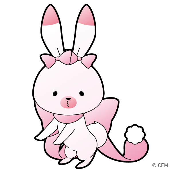 「ユキネもお耳にリボンをつけて、イチゴを食べてほんのり染またうさよ!!!
#ラビッ」|ラビット【公式】ユキネのイラスト