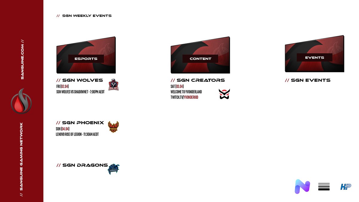 SanguineOCE's tweet photo. We're back with another week of activities! #SGN

- @LPL_Play  EVOLUTION Summer Cup
- @LenovoLegionANZ Rise of Legion

The #SGNWolves plan to play out their LPL Season with the help of @its_yifang and @Duttiboiii (Subs)

Join our community discord:
https://t.co/cwkX6PLEQB https://t.co/HFvS2s55WI