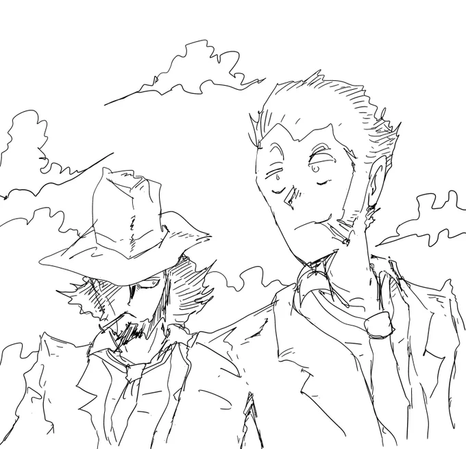 ルパン三世を描いてみる。
ルパンって記号要素以外が自由すぎて余計むずいね。 