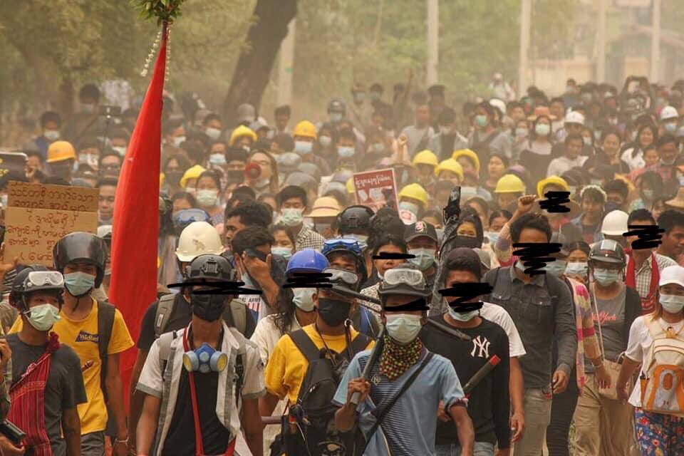 YX_Zeng's tweet photo. Anti-Regime strike in #MonYwar this morning.  #WhatsHappeningInMyanmar #Mar29Coup https://t.co/zSa02CgVn3