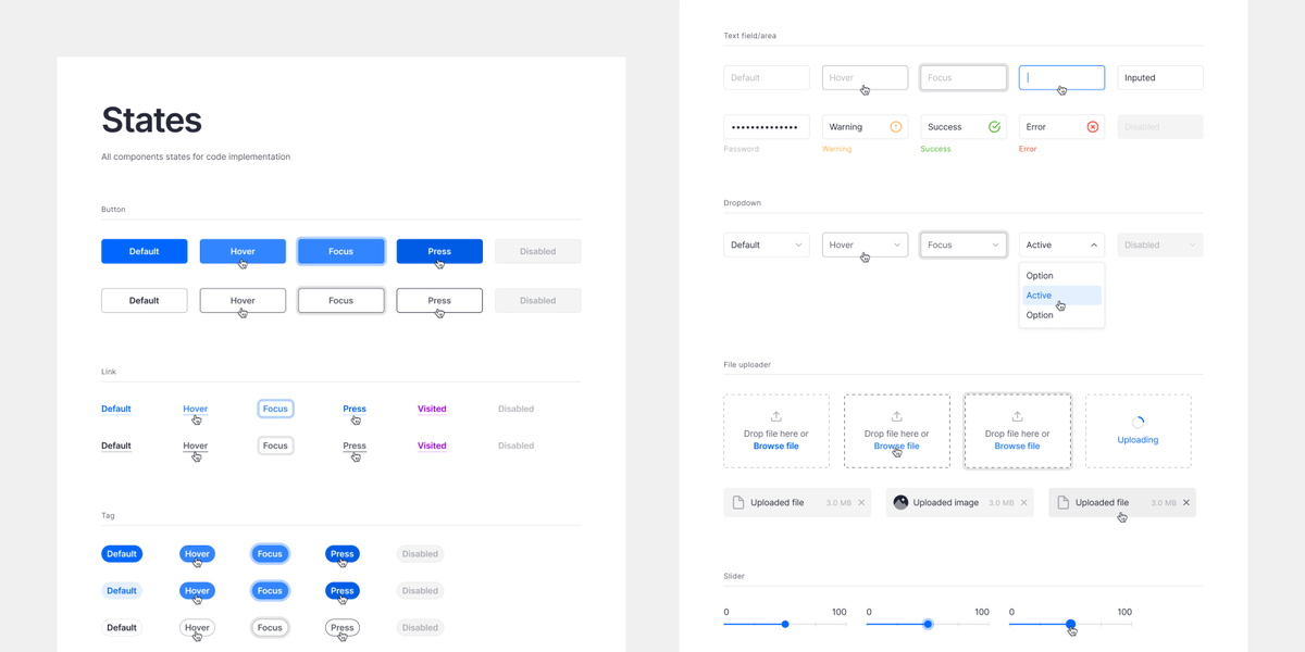 solidshapespro's tweet photo. We don’t make extra components for an attractive large number. All interactive states are presented separately for the developers.

#components #designsystem #figma https://t.co/q0leqGdHp7