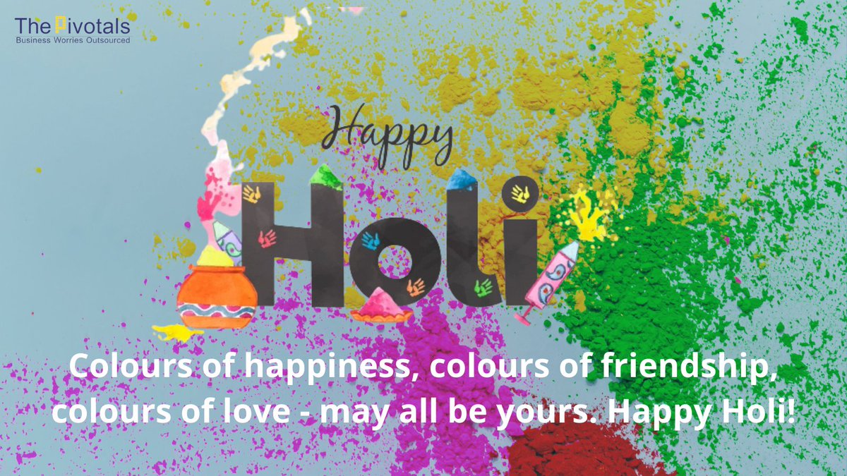ThePivotals's tweet photo. Enjoy the festival of colours with joy. Happy Holi!
.
.
.
.
#Holi #HappyHoli #HappyHoli2021 #HoliHai #thepivotals https://t.co/6i46S1TGBz