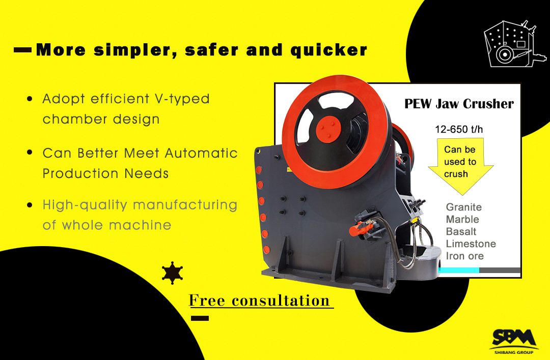 Pew jaw crusher is our new jaw crusher. PEW has the advantages of high automatic, convenient adjustments, simple operations. It can crush limestone, granite, marble and river pebble stone. And the capacity can reach 650 tons an hour.
m.sbmchina.com/?sns=jw
 #PEWjawcrusher #SBM