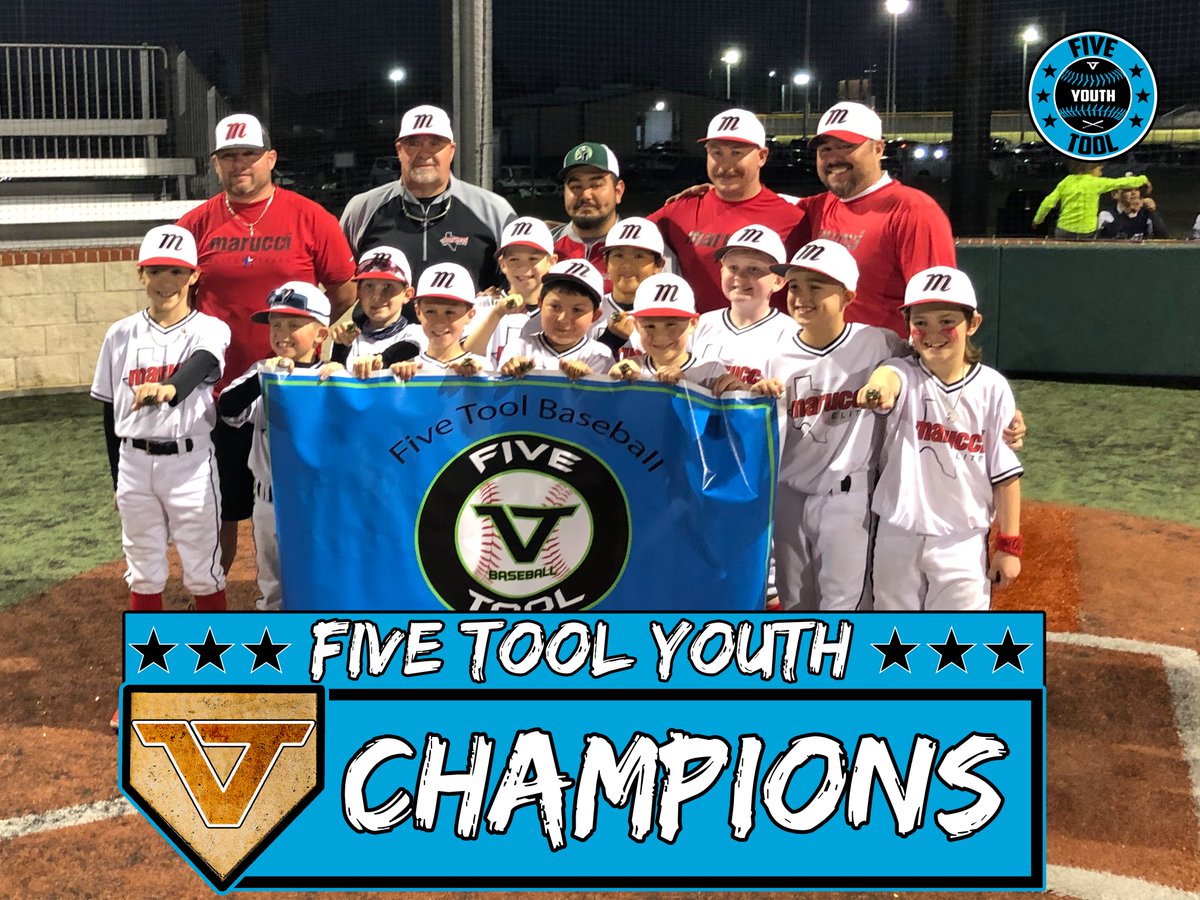 FiveToolYouth's tweet photo. 🏆CHAMPIONS🏆

Congrats to @MarucciEliteTX Carter on winning the 9U Division III Championship of the Five Tool Youth Premier Classic. #WatchEm https://t.co/uupN2BYmjU