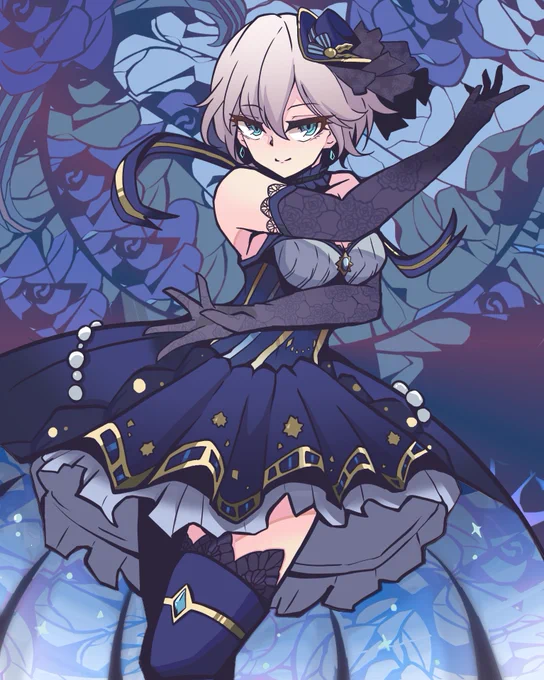 クリスタルスノーアーニャちゃん、良い感じの背景が描けたので完成です
依頼絵なので頑張りました 