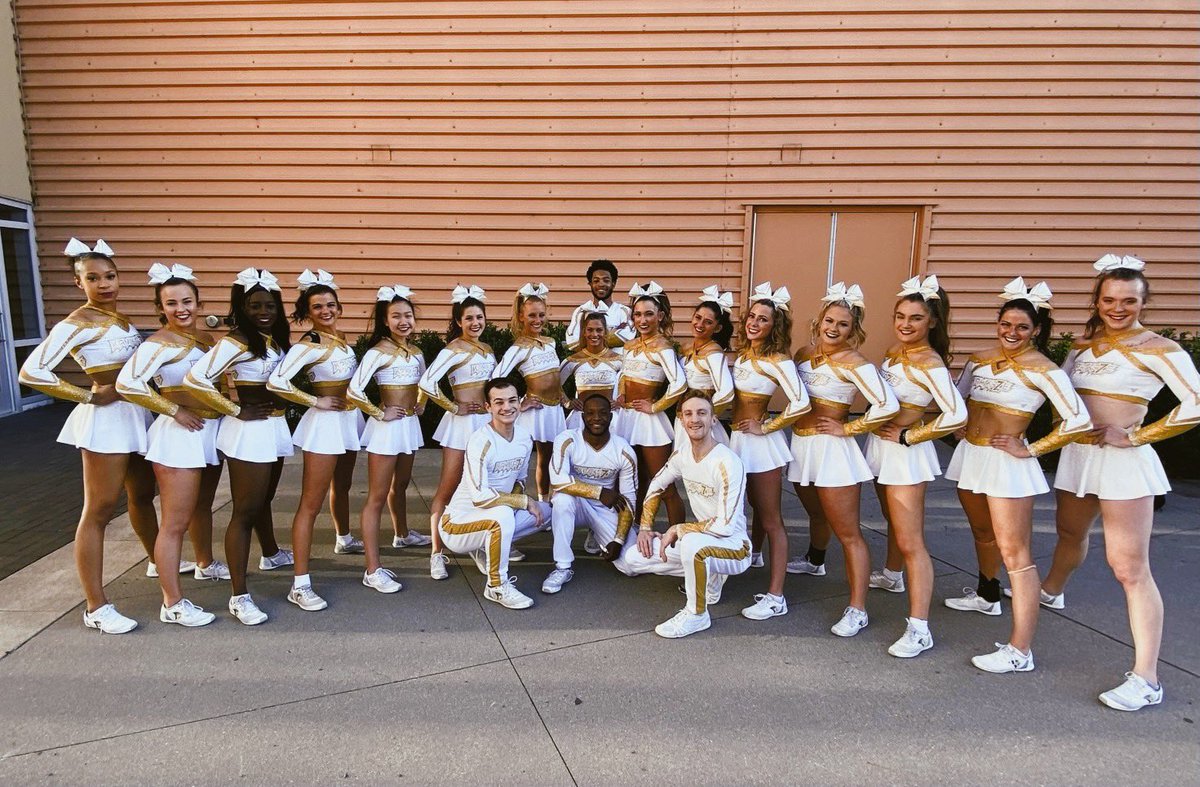 Congratulations to our Lindenwood Cheerleaders representing @ice_all_stars on kamikaze and inferno!   Way to earn those world’s bids!  💛💛