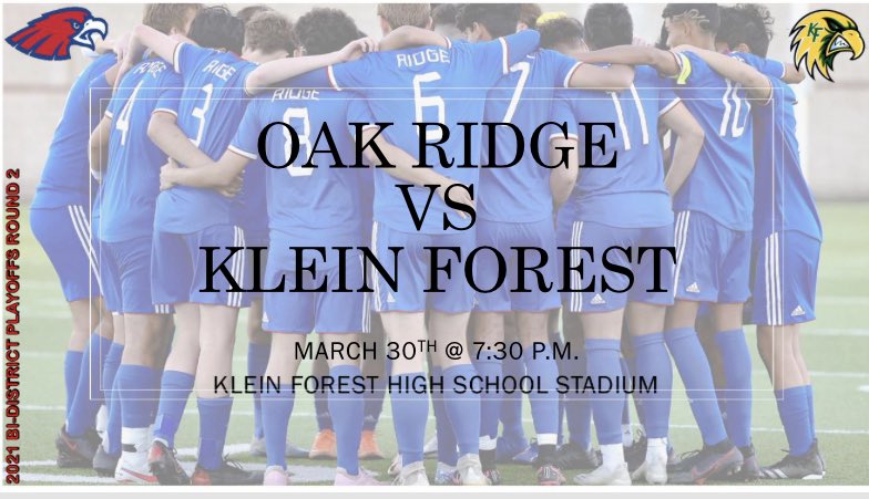 ORHSMensSoccer's tweet photo. We invite all of our War Eagle fans to our second game in the playoffs! Let’s go Ridge! @SoccerForest @ORWarEagles https://t.co/zIZPBm6tOU