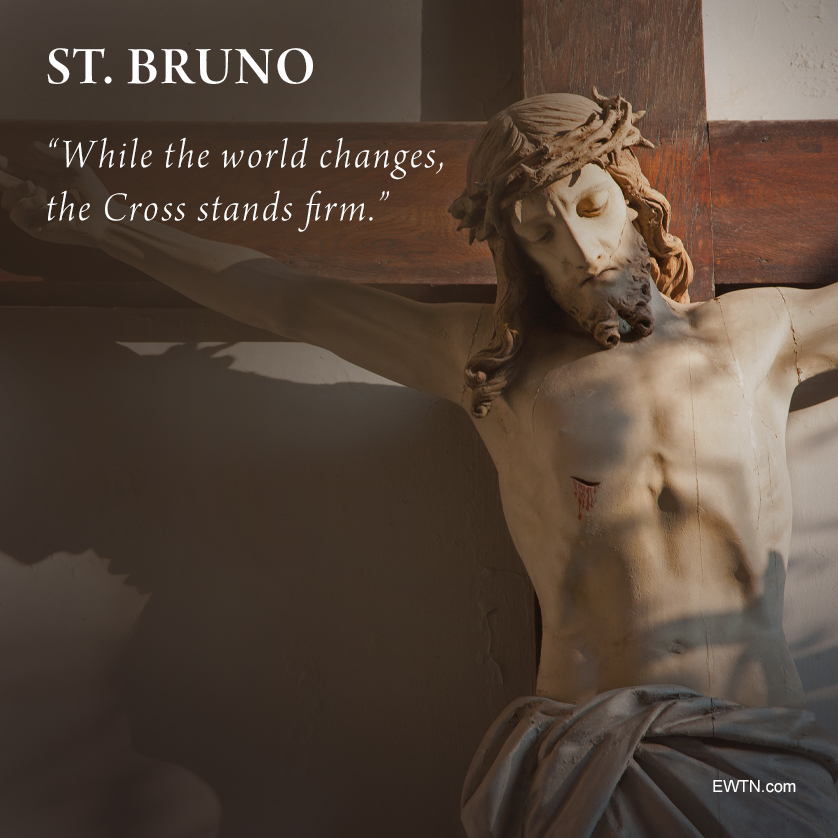 EWTN's tweet photo. #WordsofWisdom from St. Bruno as we enter Holy Week and the Commemoration of the Lord's Passion - https://t.co/vGnxsSmD2T 

#EWTN #Catholic #Lent #HolyWeek https://t.co/mA8QghFt4B