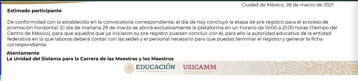 USICAMM_OFICIAL's tweet photo. AVISO IMPORTANTE 

Promoción horizontal 2021-2022🚨 https://t.co/HatjiJPMIQ