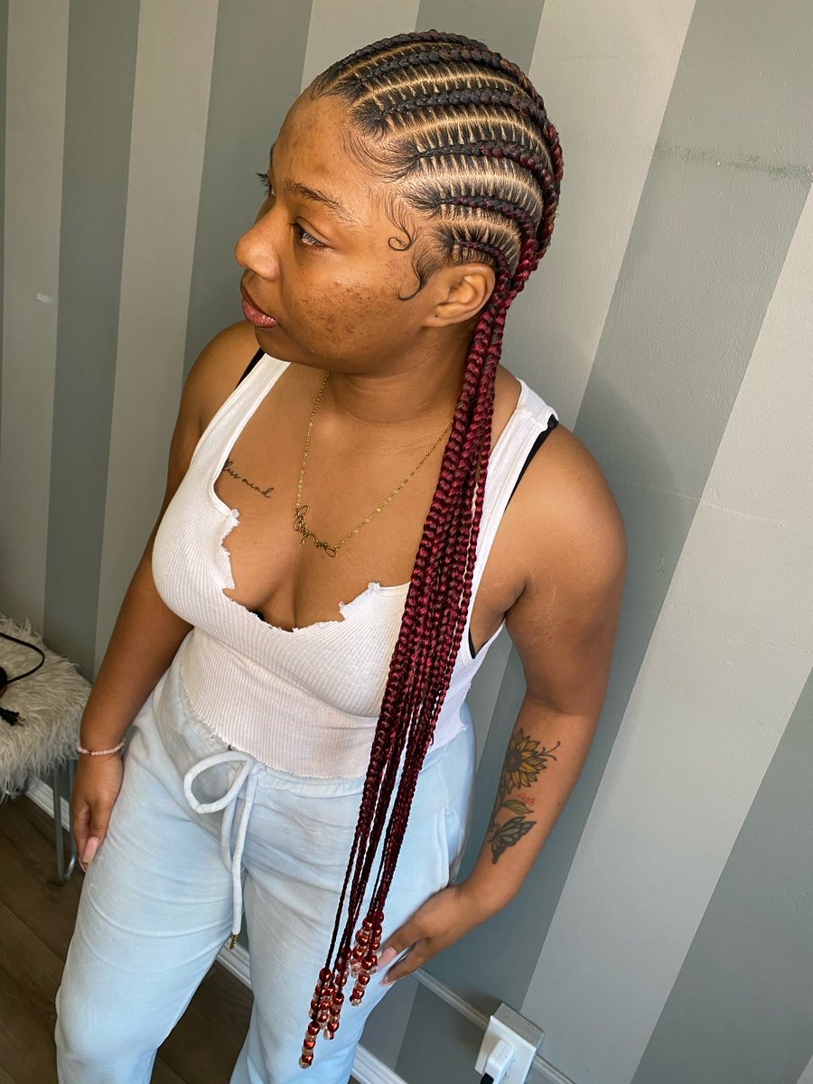 _High_0ff_May's tweet photo. 10 Stitch braids with beads ✨

For more work follow me on Instagram @ maystylez_ https://t.co/4VZvbTN270