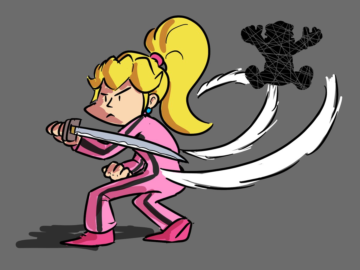 AmigoLupus's tweet photo. Here's a fanart for @SmightLP's Arcade Pit. It's my take on one of the prompts "Draw Princess Peach slicing Mario, who is actually a cake" https://t.co/YK5SPRrGuG