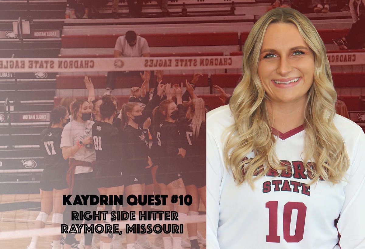 CscVolleyball's tweet photo. Meet The Team🏐🦅
#10 Kaydrin Quest
Junior RS
Raymore, Missouri 
#goeagles #cscvolleyball https://t.co/WofYV7QwEa