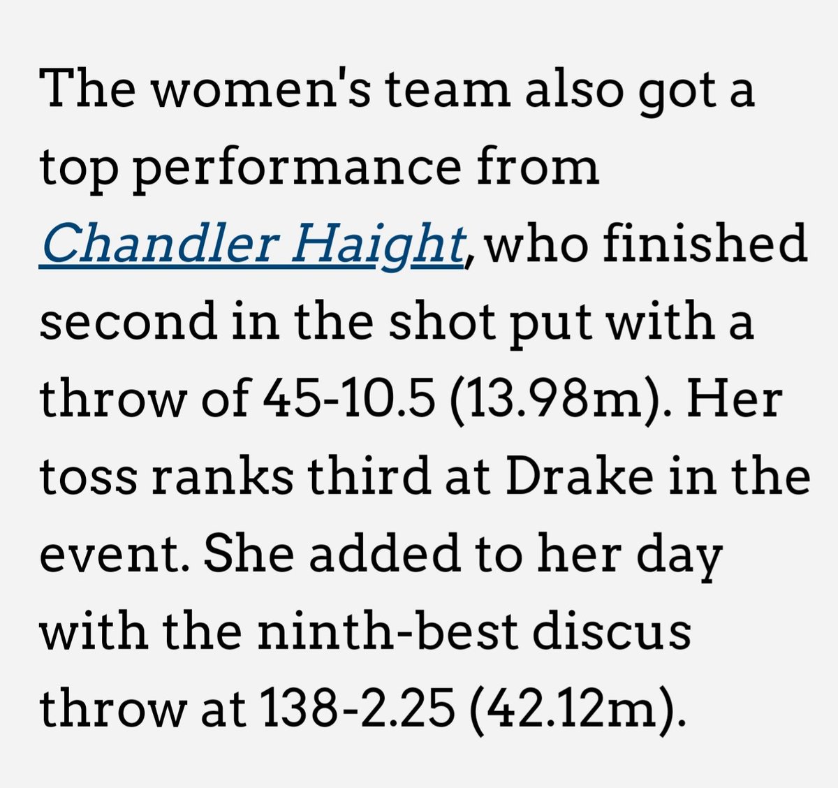 icwgirlstrackxc's tweet photo. Congratulations to former Iowa City West star Chandler Haight!!!
@chandlerhaight https://t.co/6eFtA9WhIY