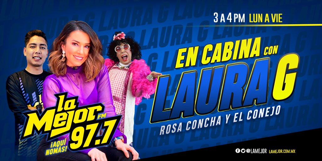 LaMejor's tweet image. Ya estamos #AlAire en #EnCabinaConLauraG @LAURAGII  @rosa_concha y @JavierElConejo1  
Sintoniza #AquíNomás La Mejor 97.7 y no te pierdas de un gran programa 🤗
📲 lamejor.com.mx